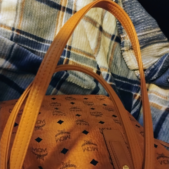 MCM Tan Leather Tote Bag - Picture 6 of 6